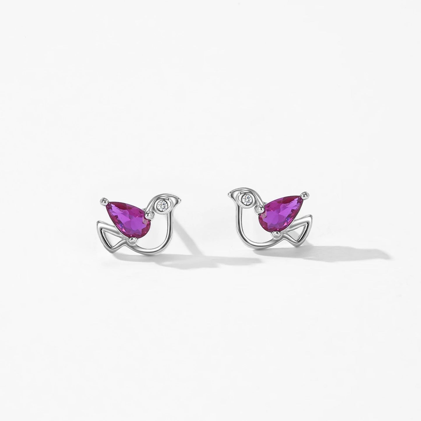 925 Sterling Silver Pigeon Stud Earrings