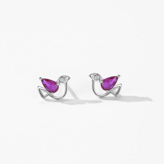 925 Sterling Silver Pigeon Stud Earrings