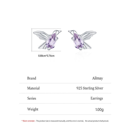 925 Sterling Silver Swallow Earrings