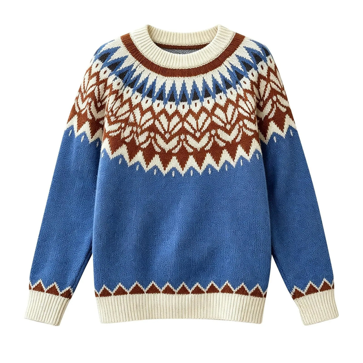 Thick Knitted Jacquard Sweater
