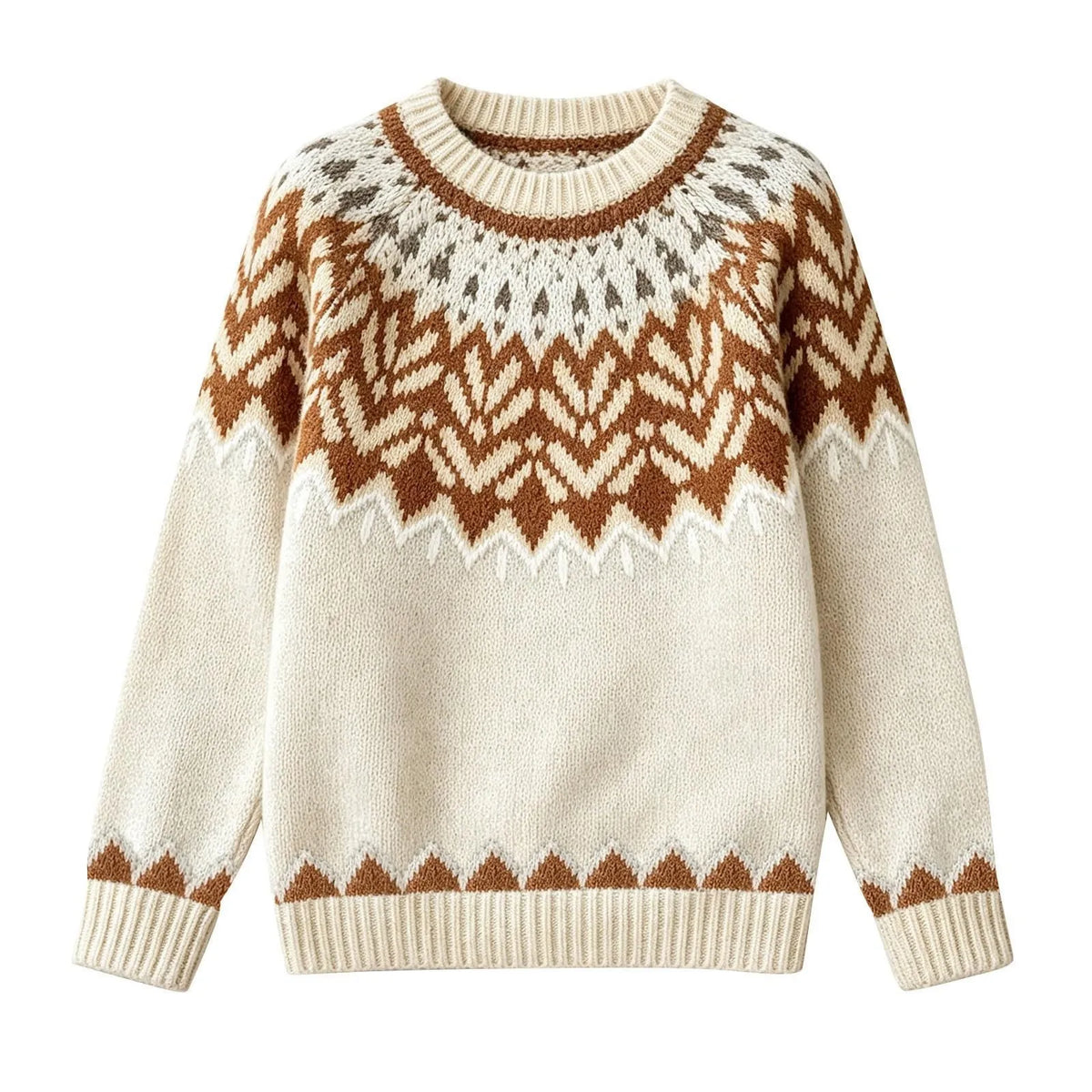 Thick Knitted Jacquard Sweater