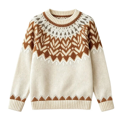 Thick Knitted Jacquard Sweater