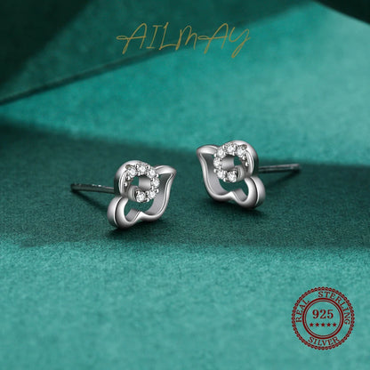 925 Sterling Silver Cloud Stud Earrings