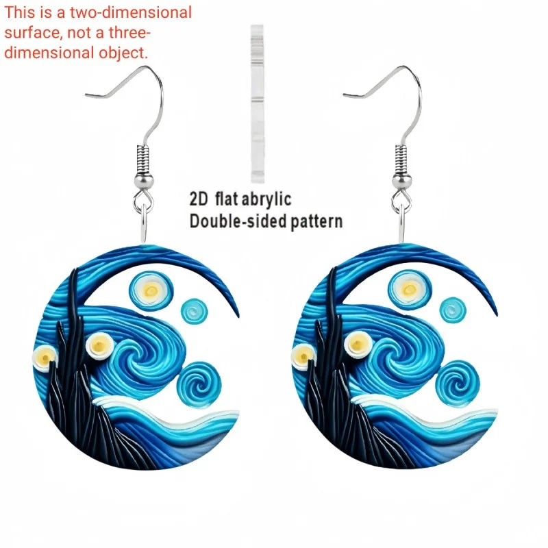 Van Gogh Starry Sky Earrings