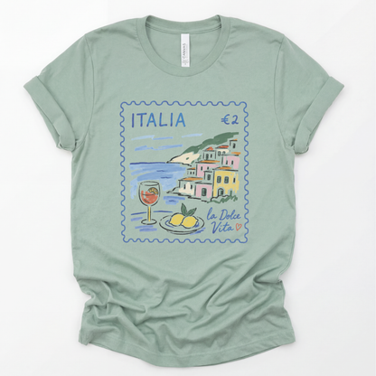 Postage from Positano - Bella Canvas Super Soft Fitted T Shirt