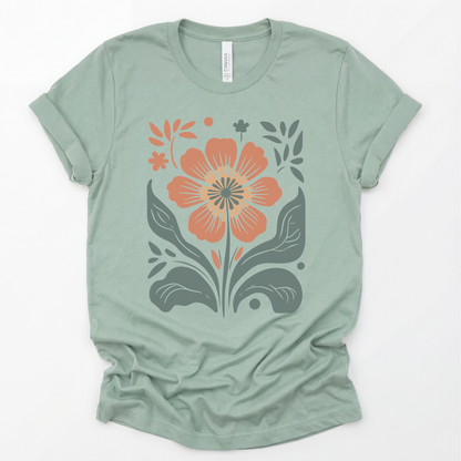 Retro Floral - Bella Canvas Super Soft T Shirt