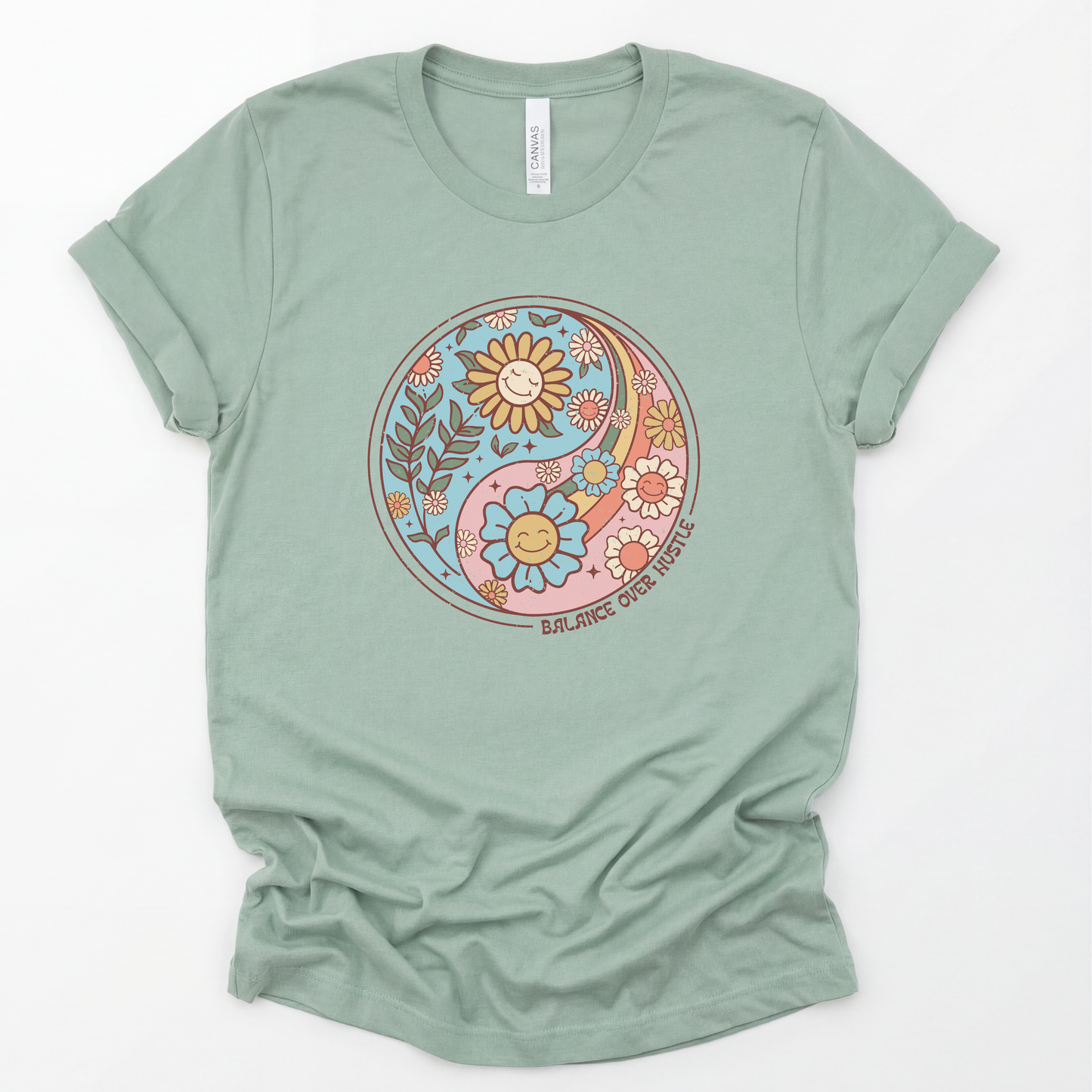 Flowers and Yang - Bella Canvas Super Soft Standard Fit T Shirt