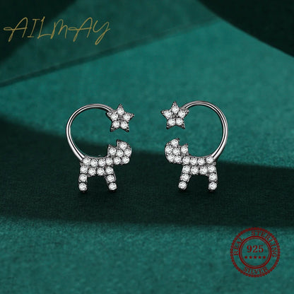 925 Sterling Silver Star Stud Earrings