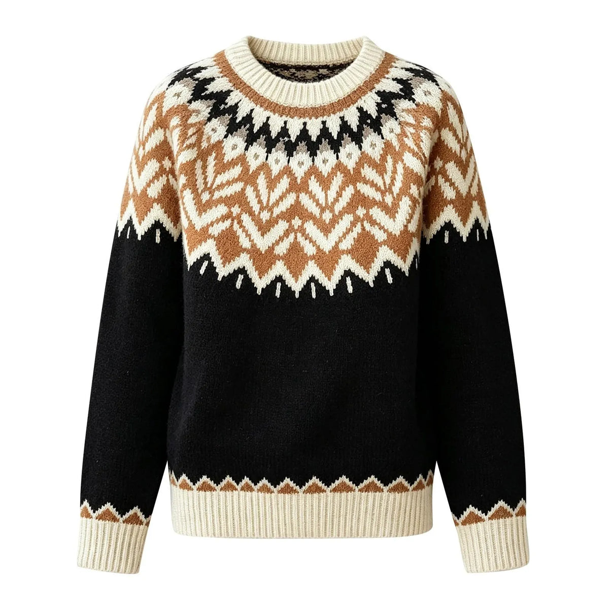 Thick Knitted Jacquard Sweater