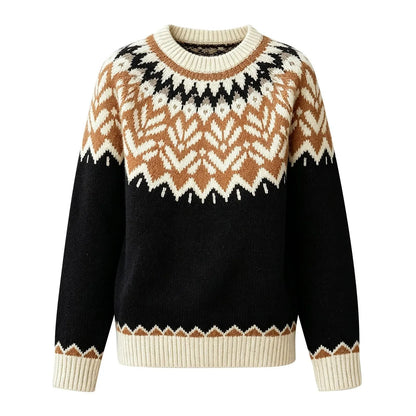 Thick Knitted Jacquard Sweater