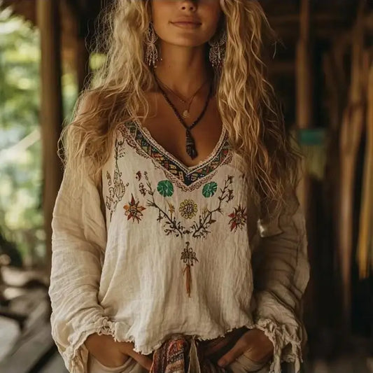 Ethnic Style Bohemian Blouse