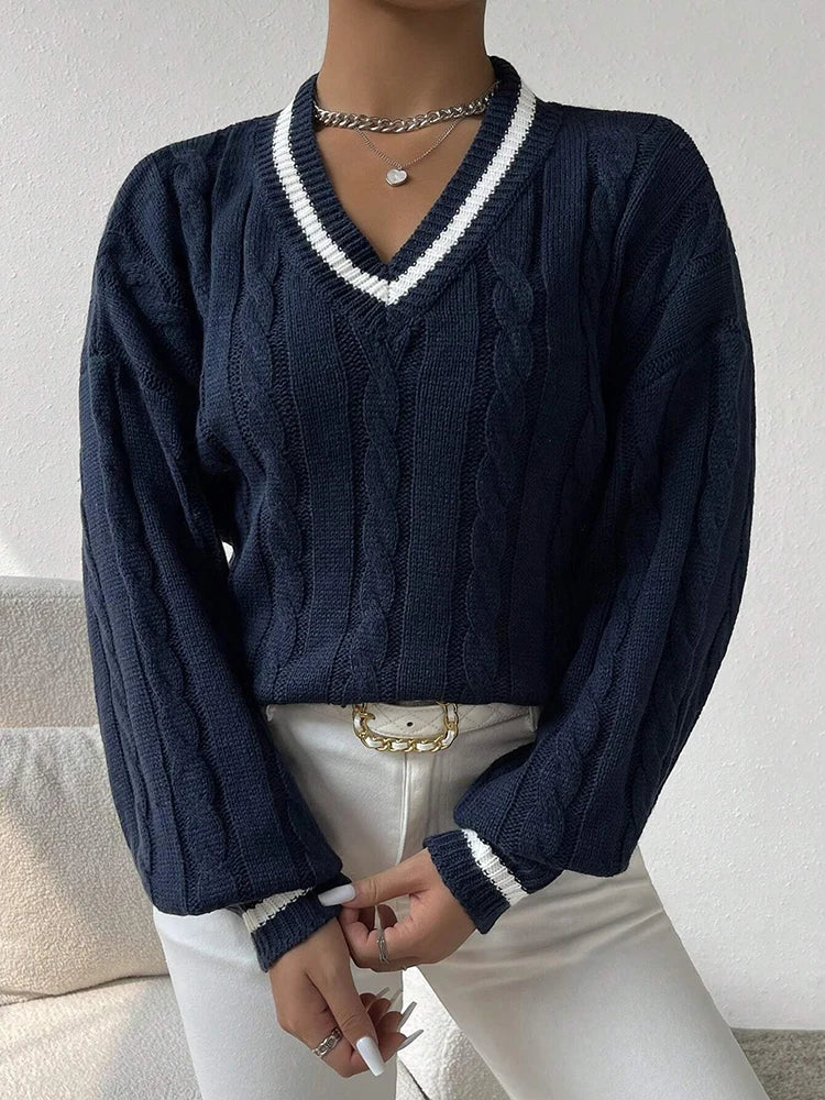 Fashionable and Elegant V-Neck Top