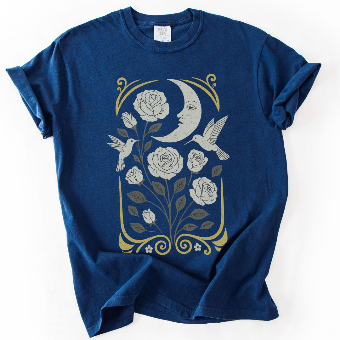 Moonlight Floral -  Comfort Colors Relaxed Fit Premium T Shirt