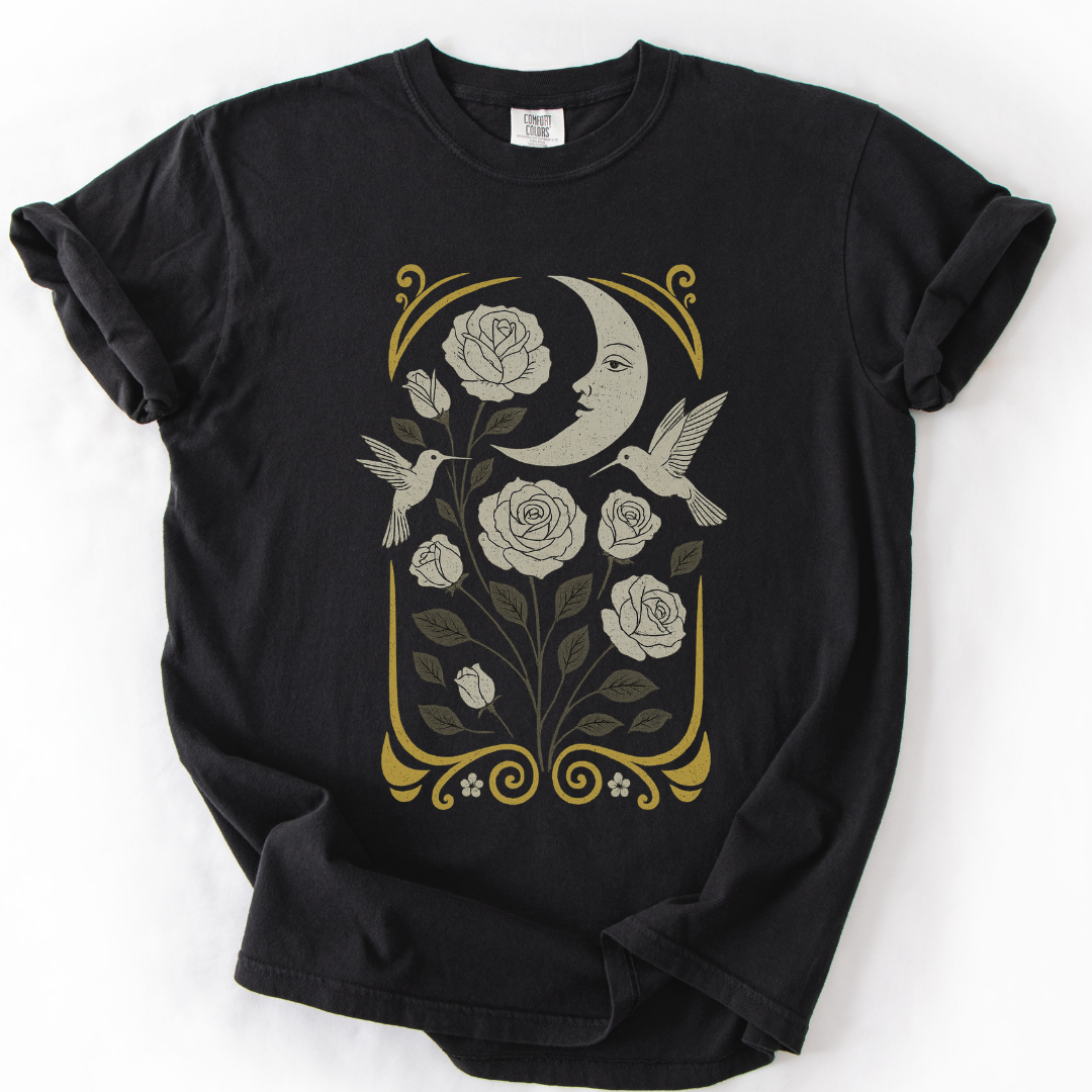 Moonlight Floral -  Comfort Colors Relaxed Fit Premium T Shirt
