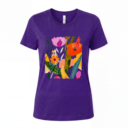 Modern Art Plant Print - Women's Perfect Tee
