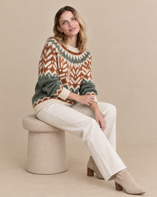 Thick Knitted Jacquard Sweater