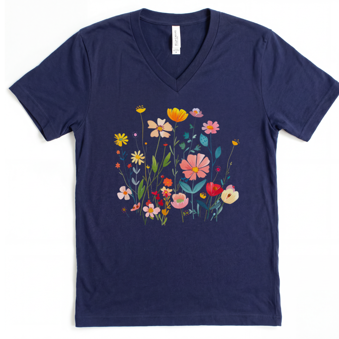 Wilderness of Color - Short Sleeve V-Neck Tee
