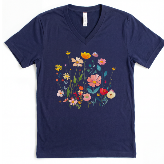 Wilderness of Color - Short Sleeve V-Neck Tee