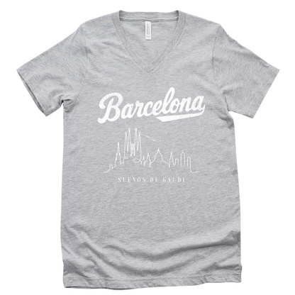 Barcelona- Short Sleeve V-Neck Tee