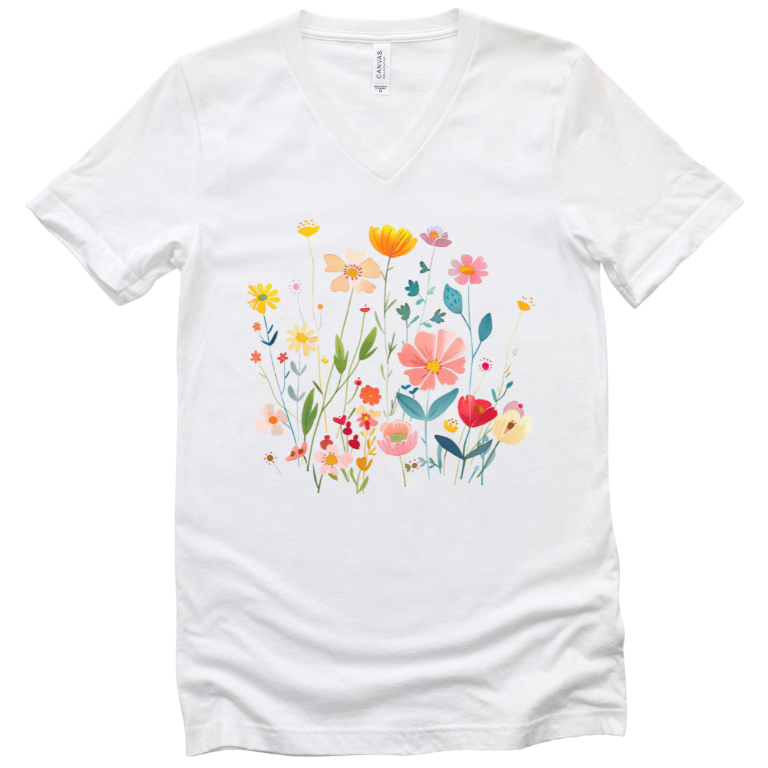 Wilderness of Color - Short Sleeve V-Neck Tee