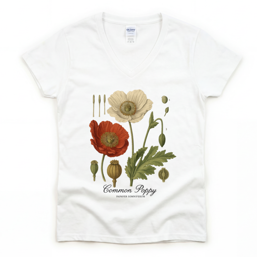 Common Poppy— V Neck
