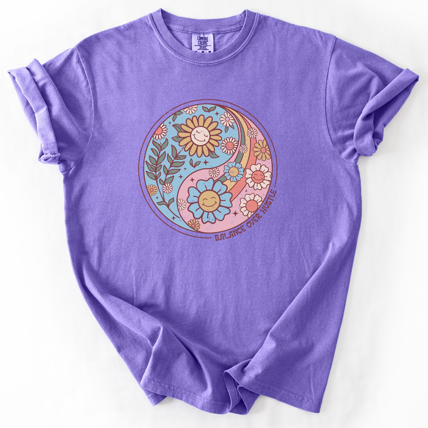 Flowers and Yang - Comfort Colors Relaxed Fit Premium T Shirt