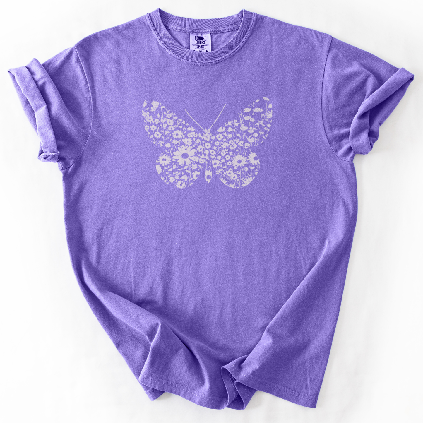 Silhouette Floral Butterfly - Relaxed Fit Premium T Shirt