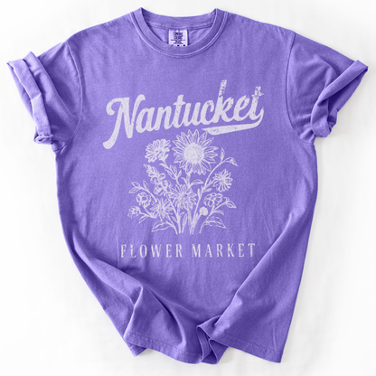 Nantucket Flower Market - Comfort Colors Relaxed Fit Premium T Shirt