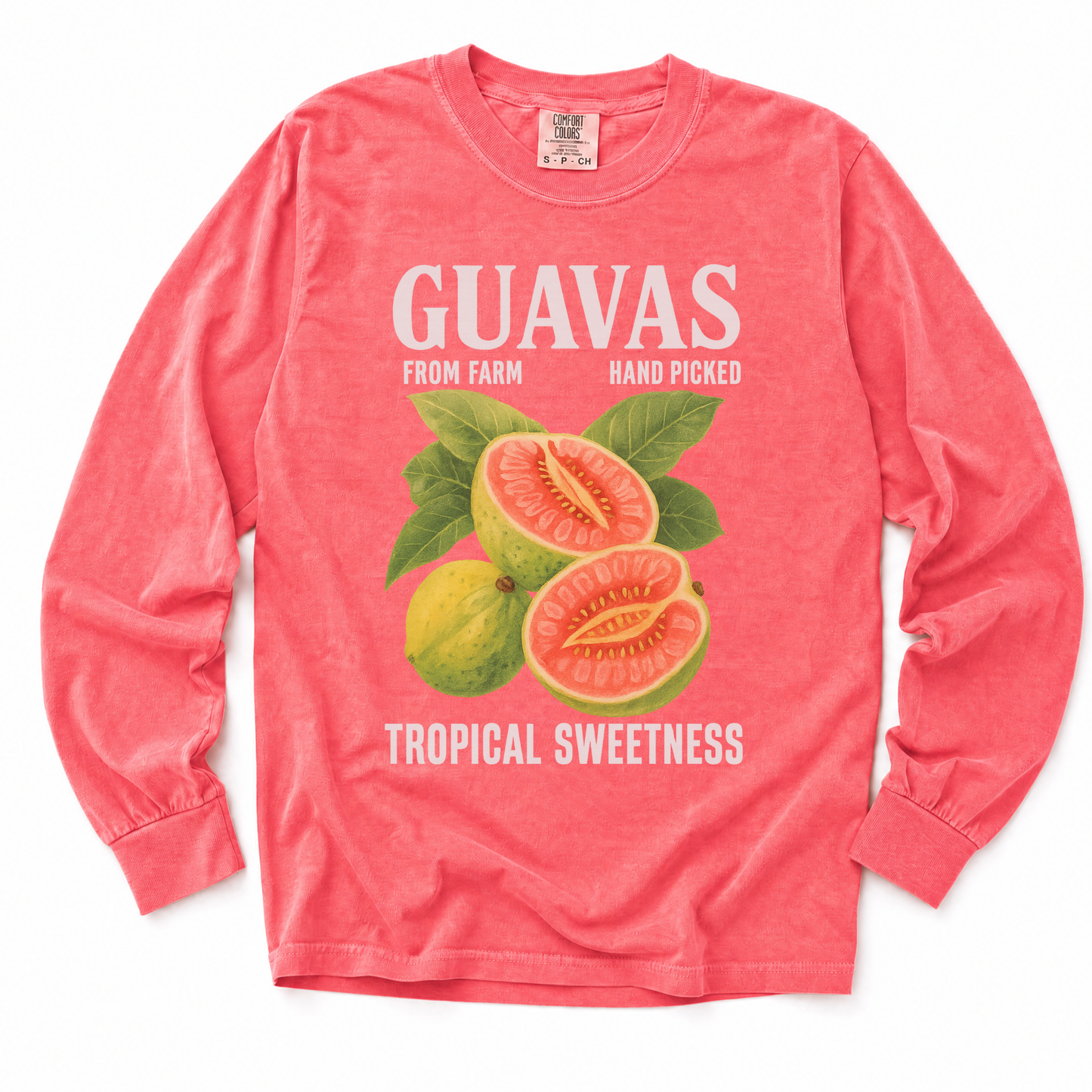 Guavas Tropical Sweetness Tee - Comfort Colors Premium Long Sleeve T Shirt
