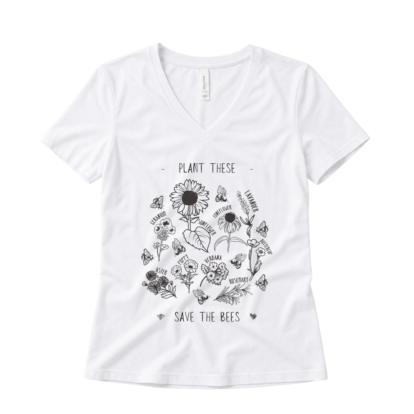 Plant These, Saves The Bees - Super Soft V Neck