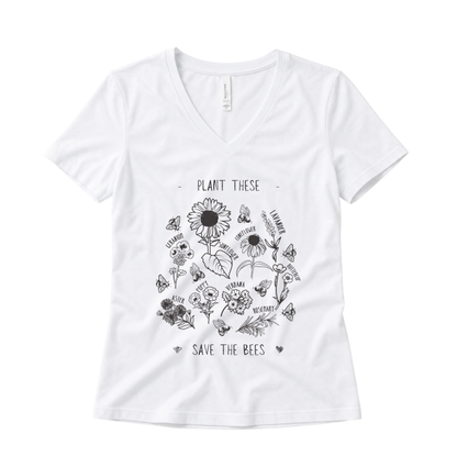 Plant These, Saves The Bees - Super Soft V Neck