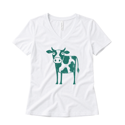 Cow - Super Soft V Neck