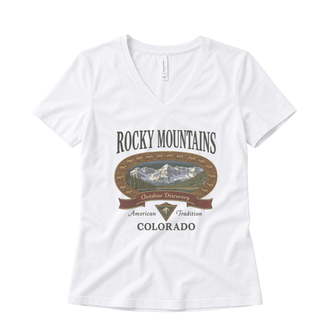 Rocky Mountains - Super Soft V Neck