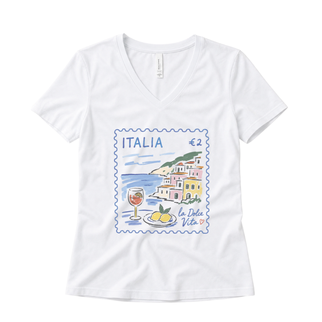 Postage from Positano - Super Soft V-Neck