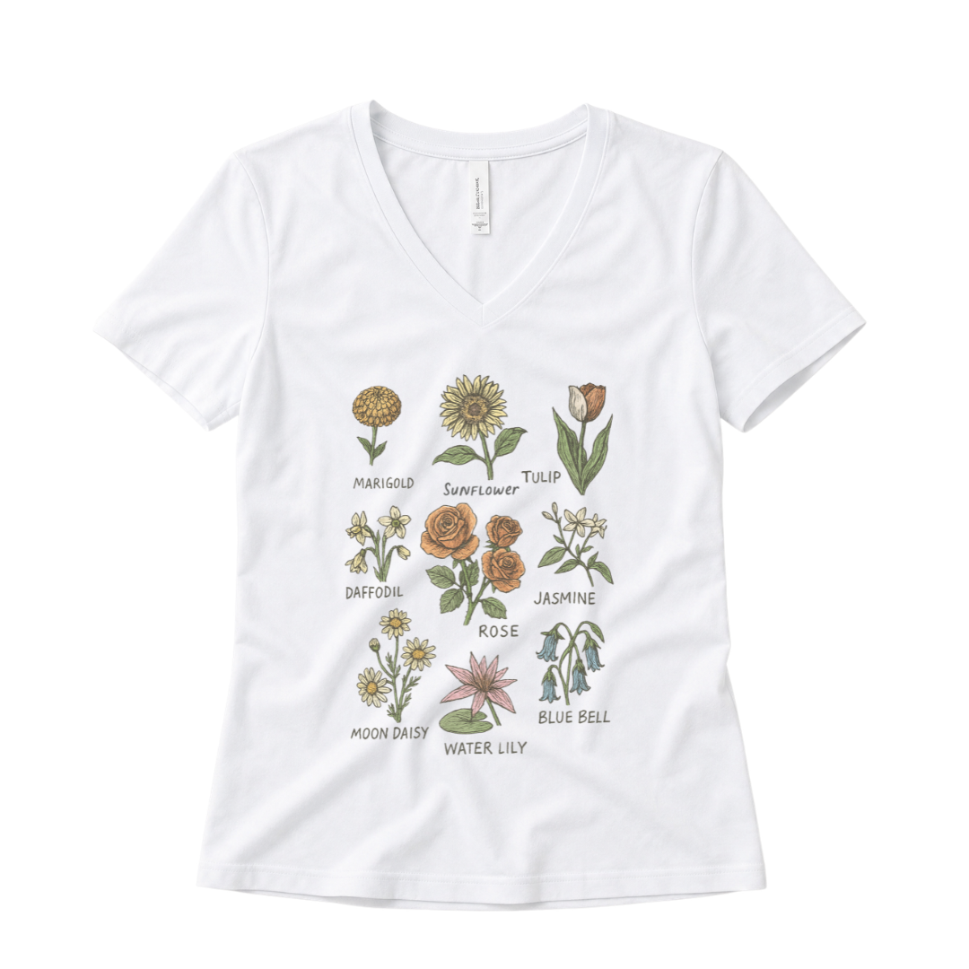 Botanical Sketchbook - Super Soft V Neck
