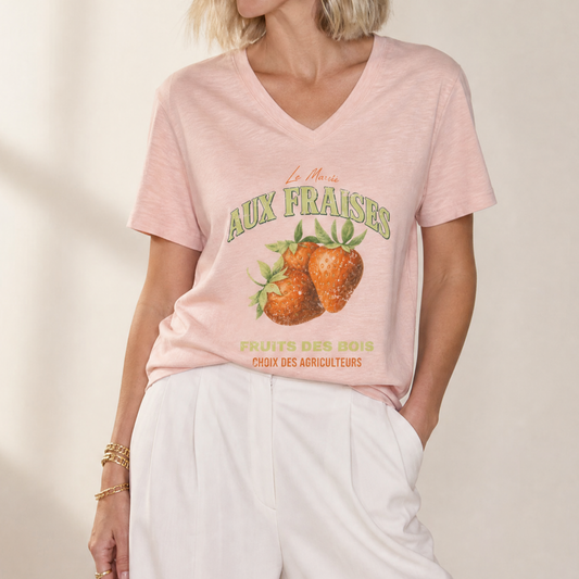 Aux Fraises - Super Soft V Neck