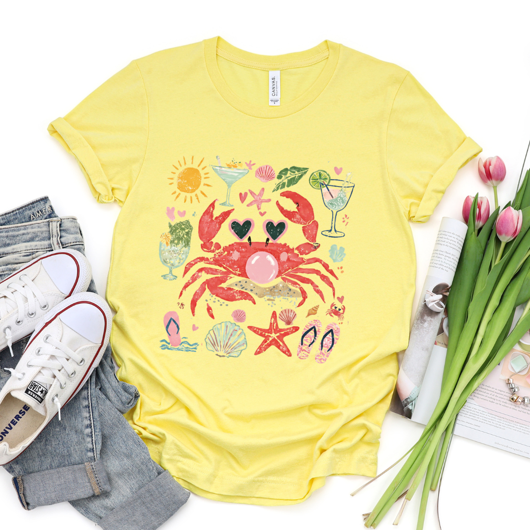 Crab - Bella Canvas Super Soft Straight Cut T shirt