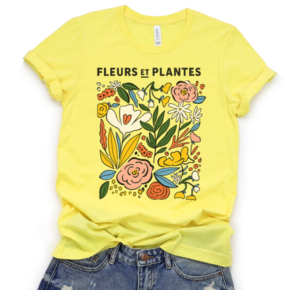 Fleurs Et Plantes - Bella Canvas Super Soft T Shirt