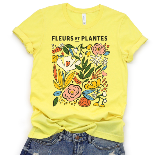 Fleurs Et Plantes - Bella Canvas Super Soft T Shirt
