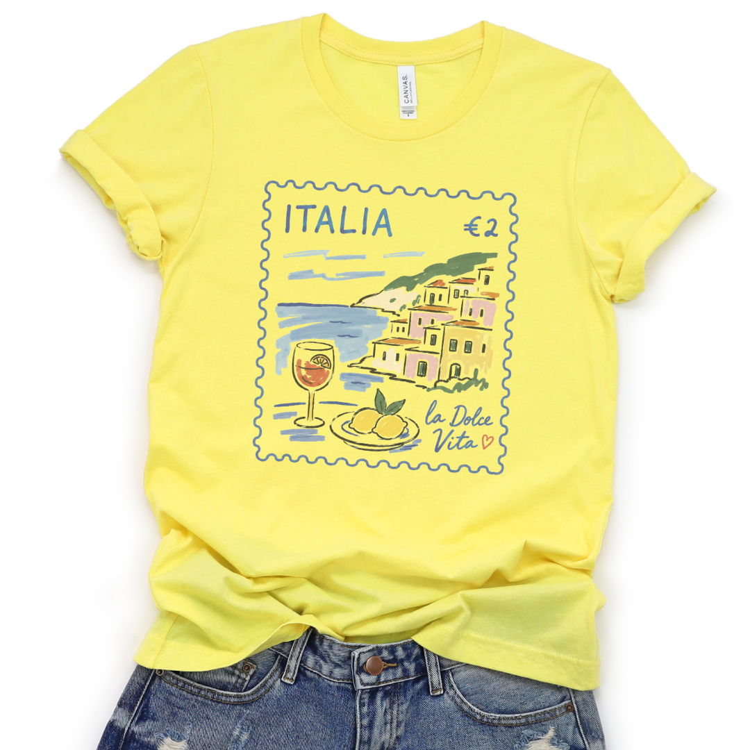 Postage from Positano - Bella Canvas Super Soft Fitted T Shirt