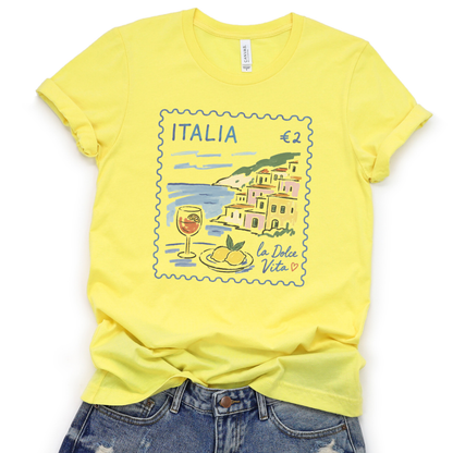 Postage from Positano - Bella Canvas Super Soft Fitted T Shirt