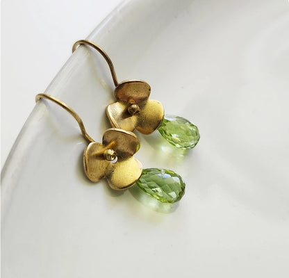 Gemstones, Pearls and Flower Girl Dangle & Drop Earrings