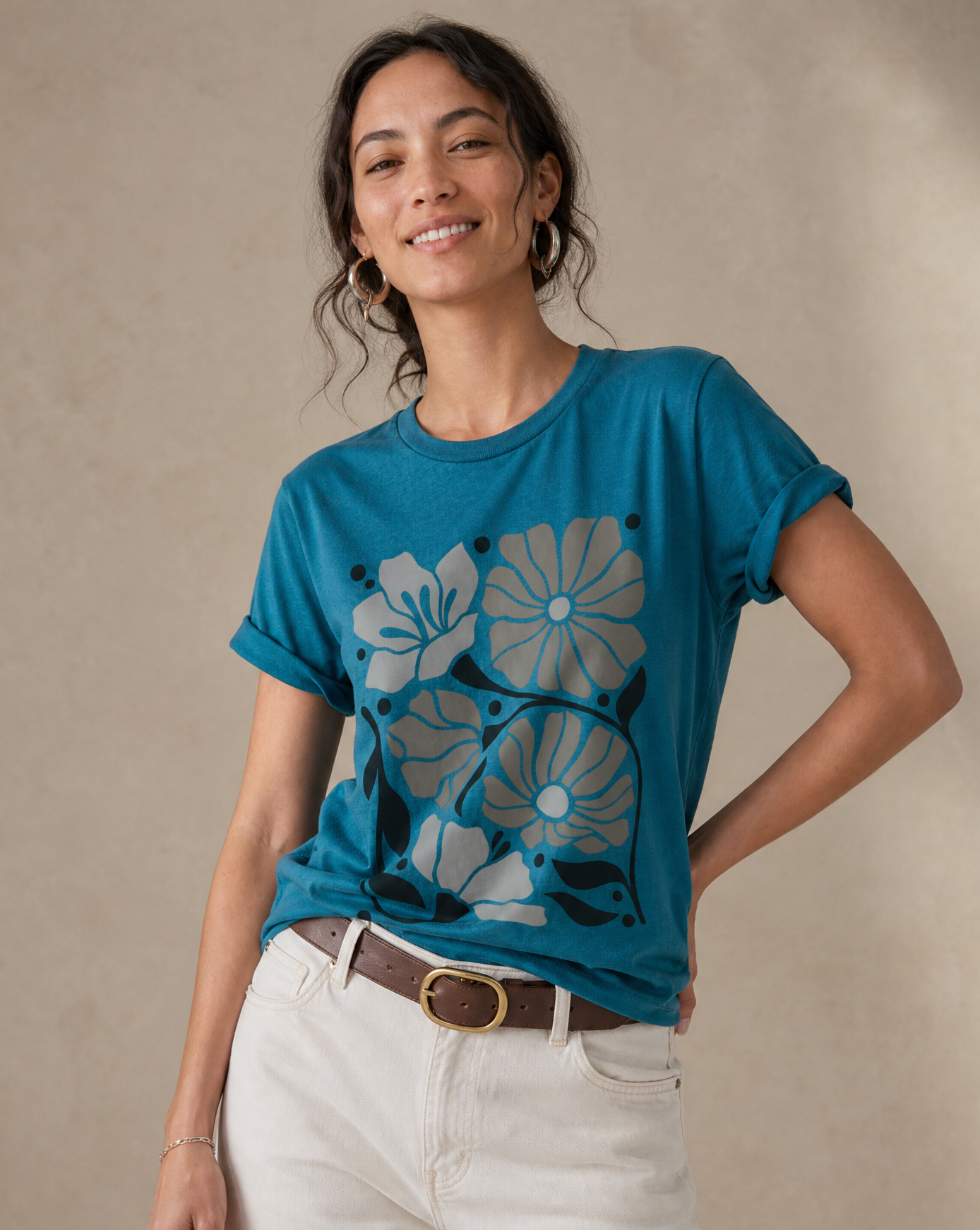 Abstract Floral - Bella Canvas Super Soft Standard Fit T Shirt