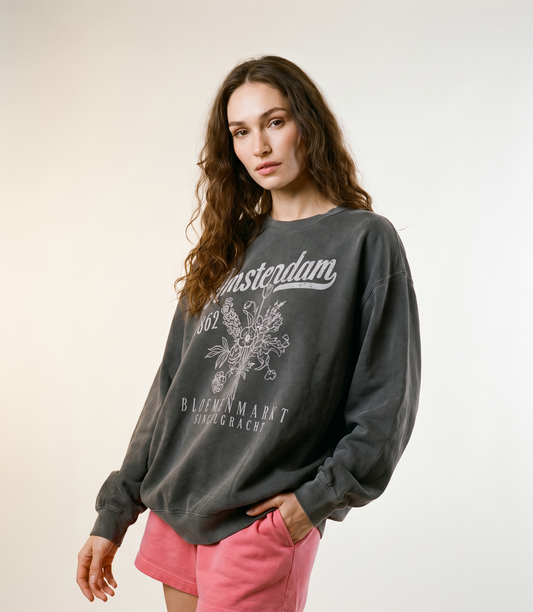 Amsterdam Flower Market - Comfort Colors Premium Heavyweight Sweatshirt