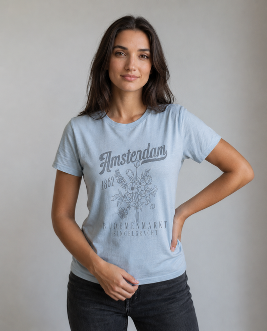 Amsterdam Flower Market - Women's Softstyle Tee