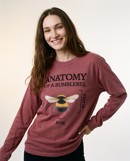 Anatomy Of A Bumblebee - Comfort Colors Long Sleeve Premium T Shirt