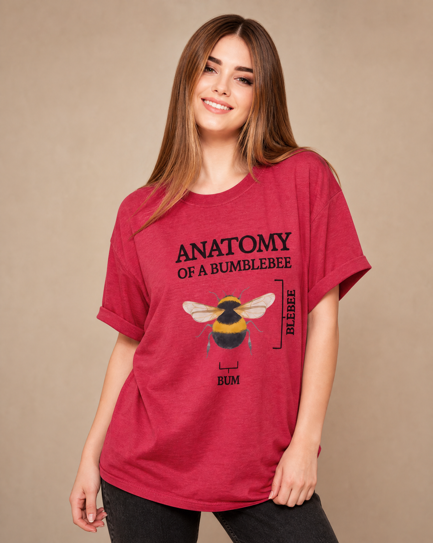 Anatomy Of A Bumblebee -  Relaxed Fit Vintage Wash T Shirt