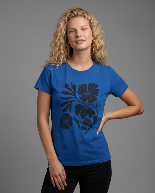 Artistic Boho Floral - Women's Cut Fitted Tee