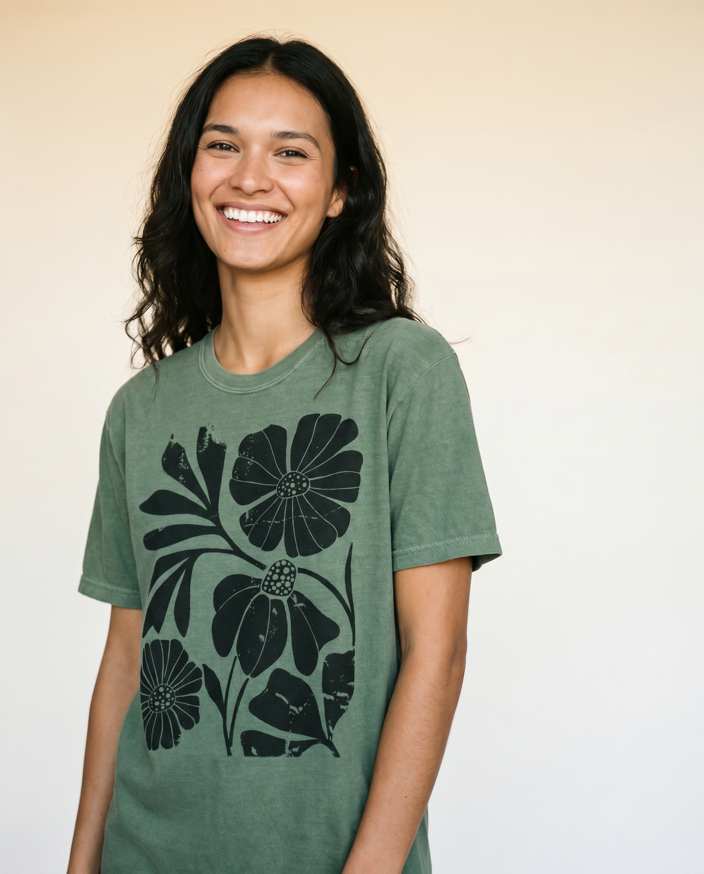 Artistic Boho Floral -  Comfort Colors Relaxed Fit Premium T Shirt