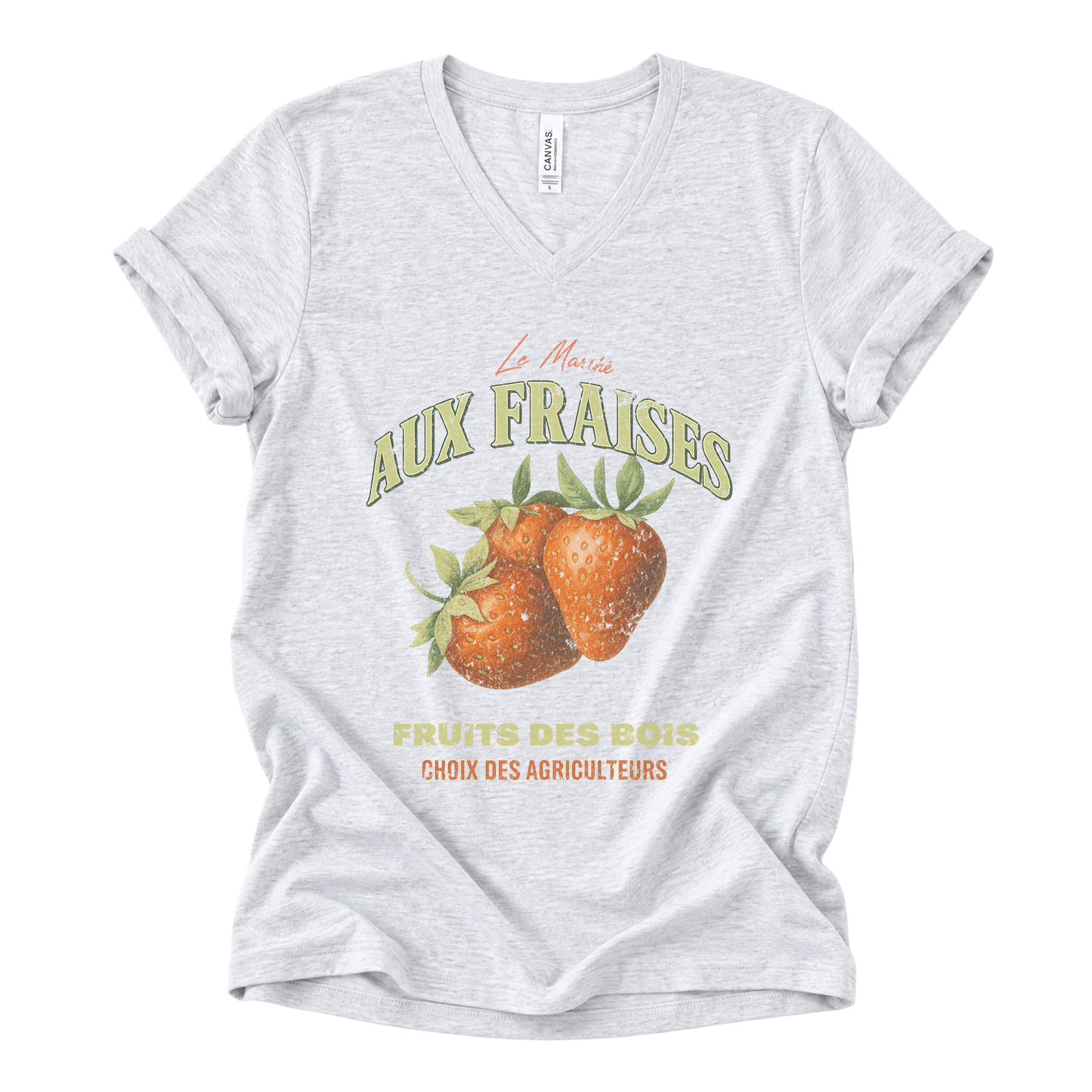Aux Fraises - Short Sleeve V-Neck Tee
